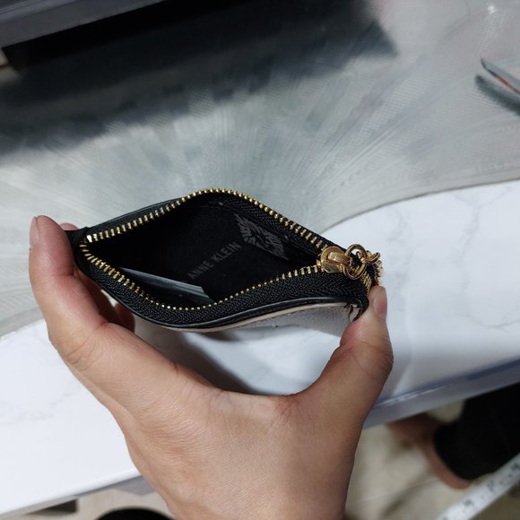 Anne Klein Thin Wallet Coin Purse Super Thin Convenient Keychain Ring - Picture 8 of 9